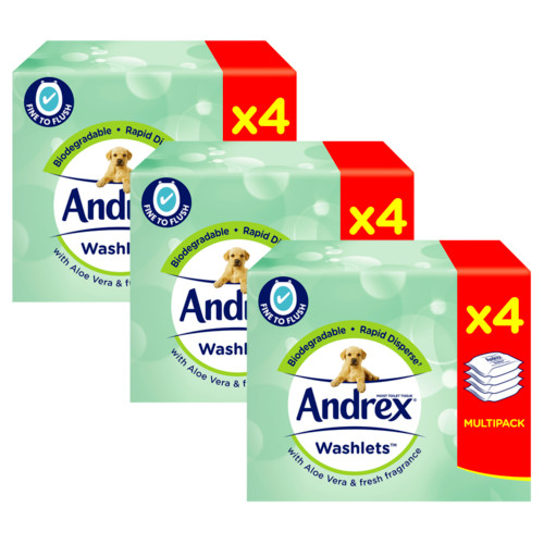 Andrex washlets toilet wipes - andrex,