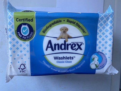 Andrex washlets flushable - andrex,